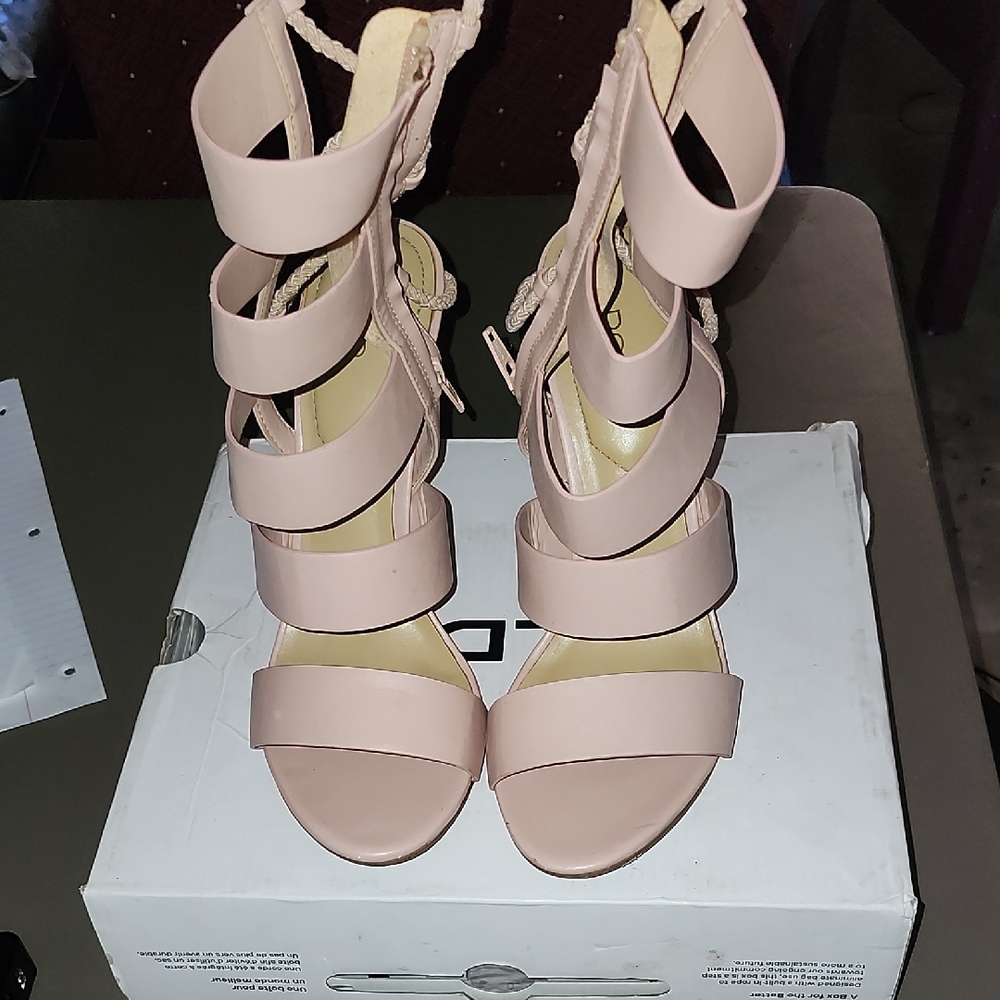 Aldo Blush Strappy Heels
